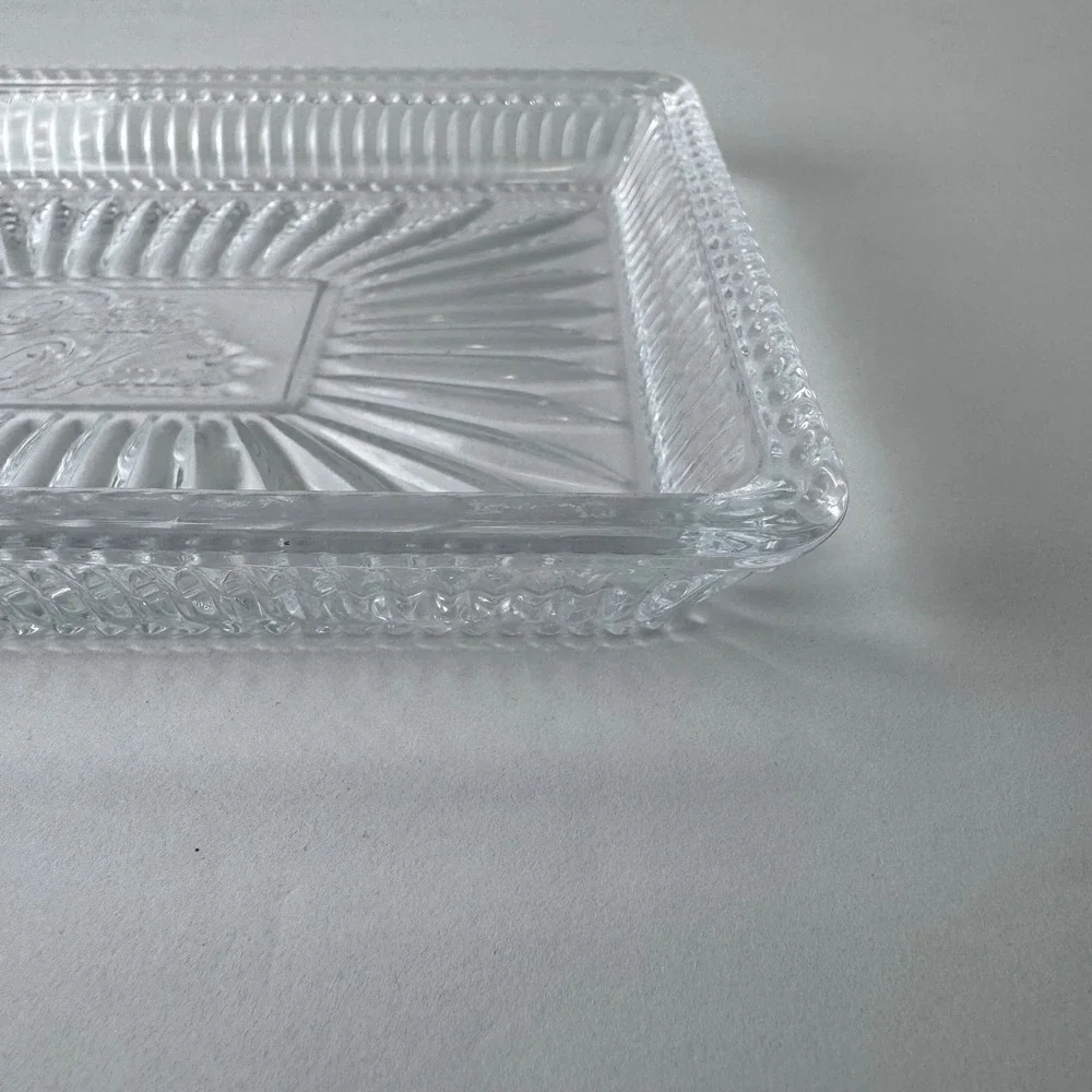 The Pioneer Woman Serving Tray Clear Glass Adeline Sunburst Rectangular